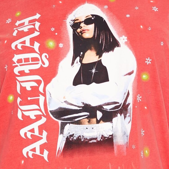 Forever 21 Plus Size Aaliyah Christmas Tee Holiday Merry Christmas Plus Size OX - Picture 2 of 4
